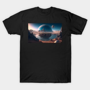 Beautiful scenery on another planet T-Shirt